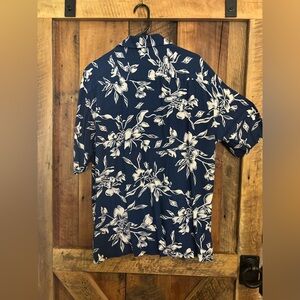 Tori Richards Disney Hawaiian Shirt Aloha Short Sleeve Cruise Blue - Large